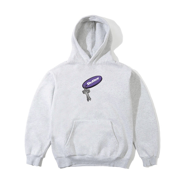 Butter Key Chain Pullover Hood Sweat A Capuche - Ash - Streetart.fr